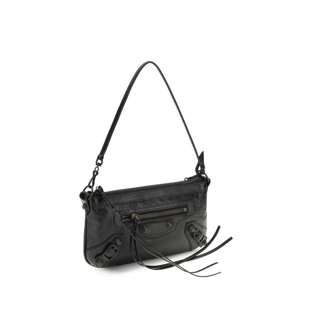 Balenciaga Schwarze Lammleder Schultertasche Ovis Aries Aries by Balenciaga