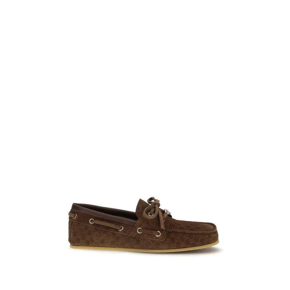Gucci Braune Kalbsleder Bos Taurus Slipper-Loafer by Gucci