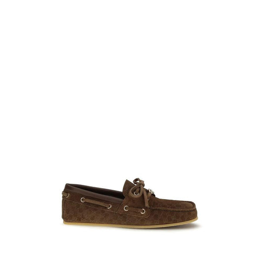 Gucci Braune Kalbsleder Bos Taurus Slipper-Loafer by Gucci