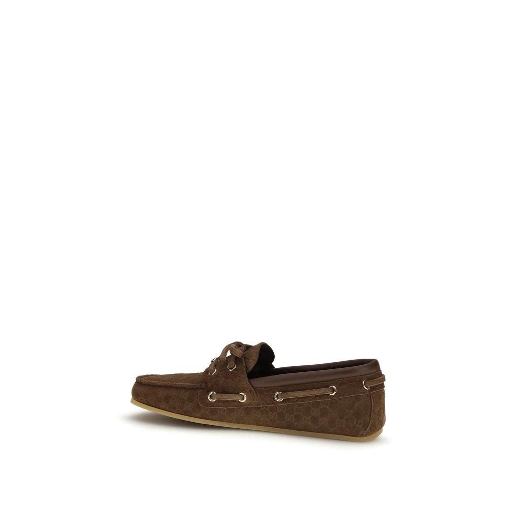 Gucci Braune Kalbsleder Bos Taurus Slipper-Loafer by Gucci