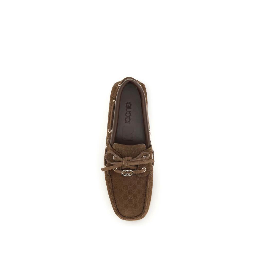 Gucci Braune Kalbsleder Bos Taurus Slipper-Loafer by Gucci