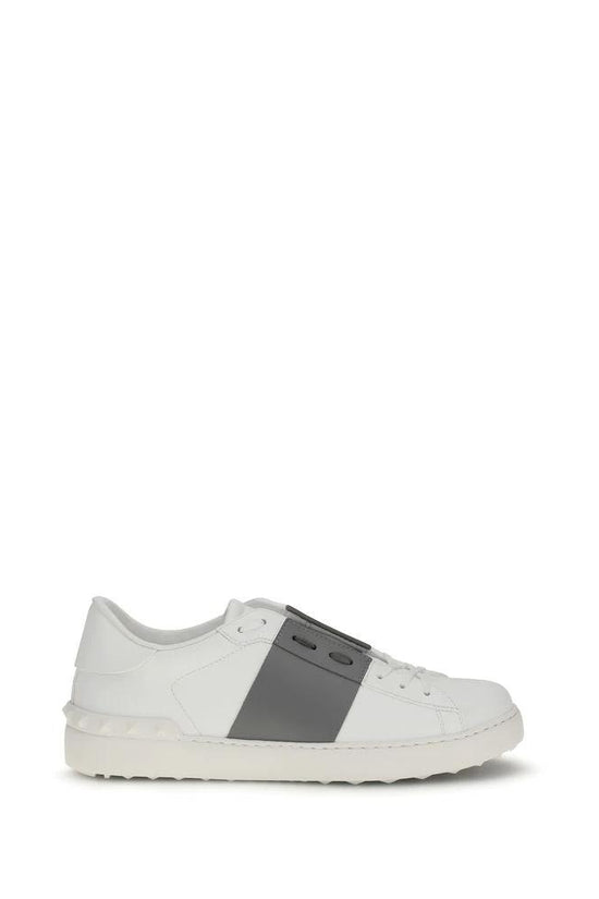 Valentino Garavani Weiße Bos Taurus Kalbsleder Low-Top-Sneaker by Valentino Garavani