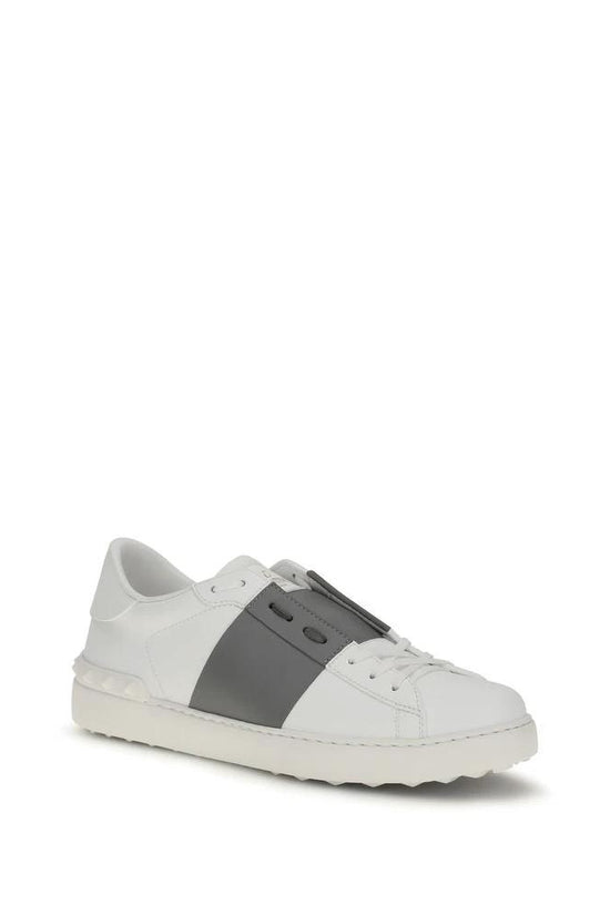 Valentino Garavani Weiße Bos Taurus Kalbsleder Low-Top-Sneaker by Valentino Garavani