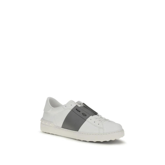 Valentino Garavani Weiße Bos Taurus Kalbsleder Low-Top-Sneaker by Valentino Garavani