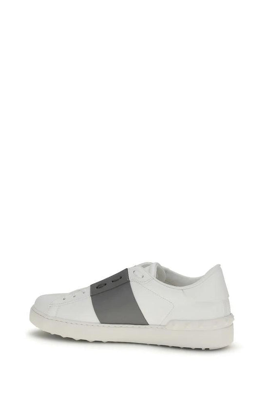 Valentino Garavani Weiße Bos Taurus Kalbsleder Low-Top-Sneaker by Valentino Garavani