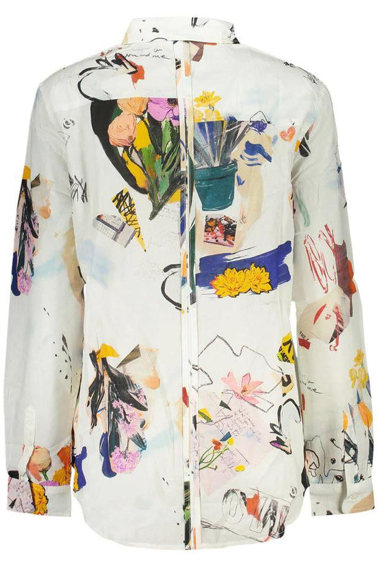 Desigual Weißes Baumwoll-Damenhemd by Desigual