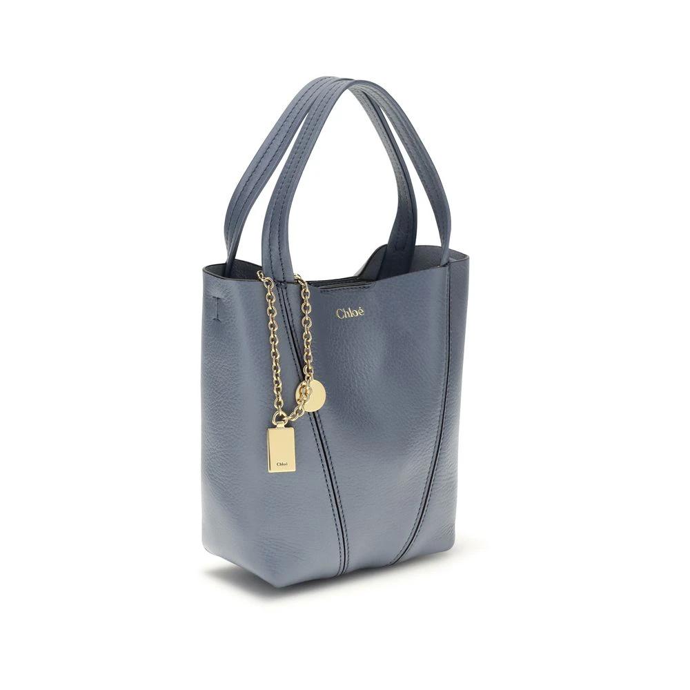 Chloé Schultertasche aus blauem Kalbsleder Bos Taurus by Chloé