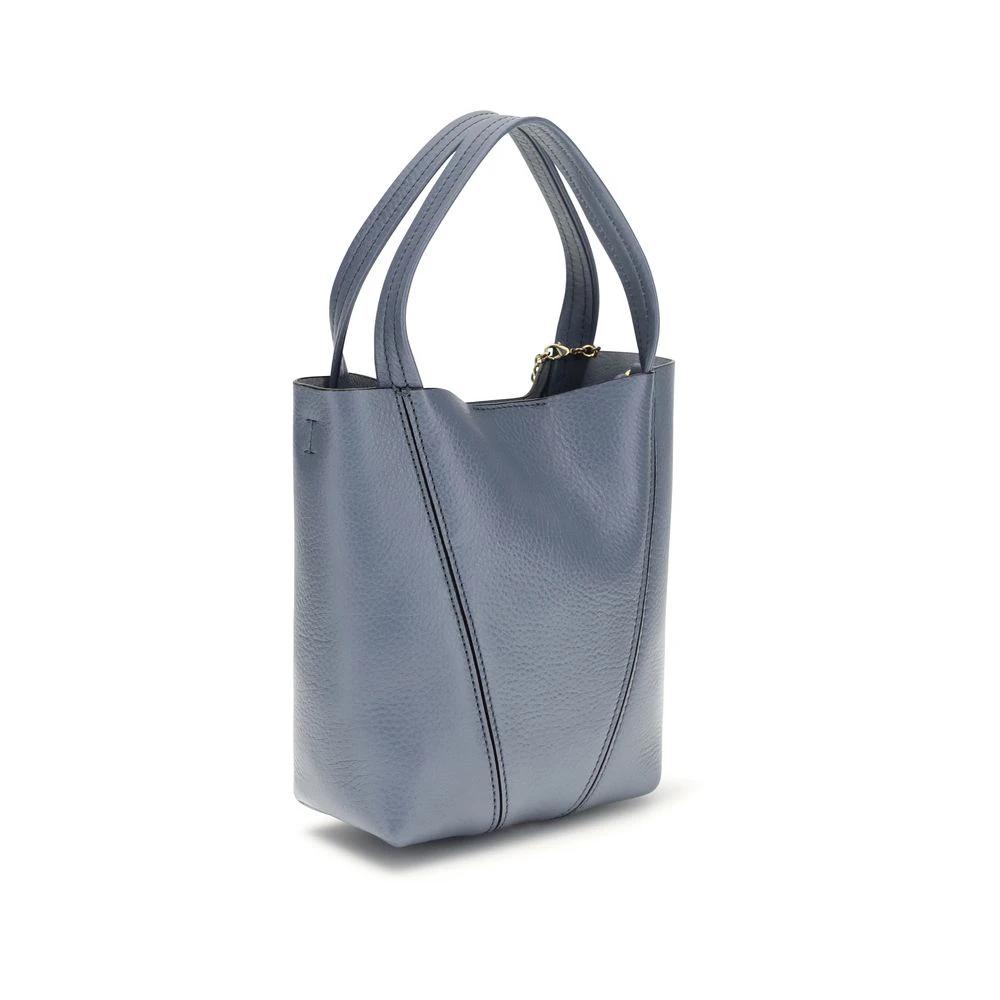 Chloé Schultertasche aus blauem Kalbsleder Bos Taurus by Chloé