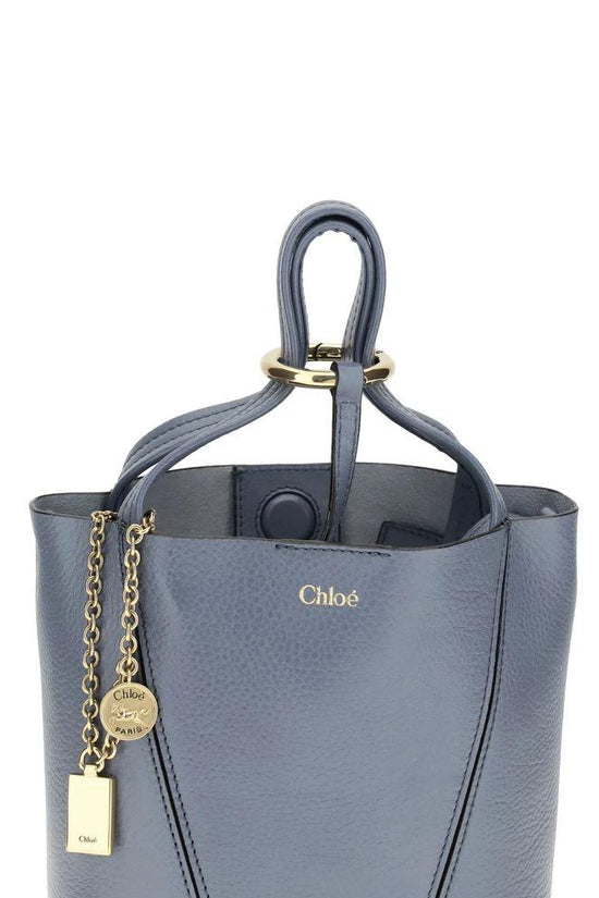 Chloé Schultertasche aus blauem Kalbsleder Bos Taurus by Chloé