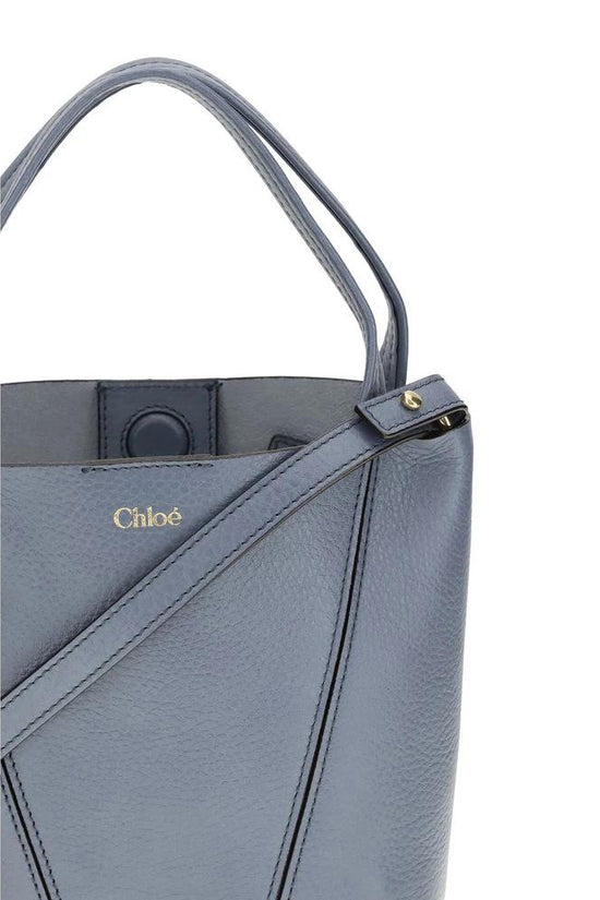 Chloé Schultertasche aus blauem Kalbsleder Bos Taurus by Chloé