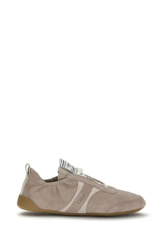 Chloé Beige Calf Leather Bos Taurus Athletic Sneakers by Chloé