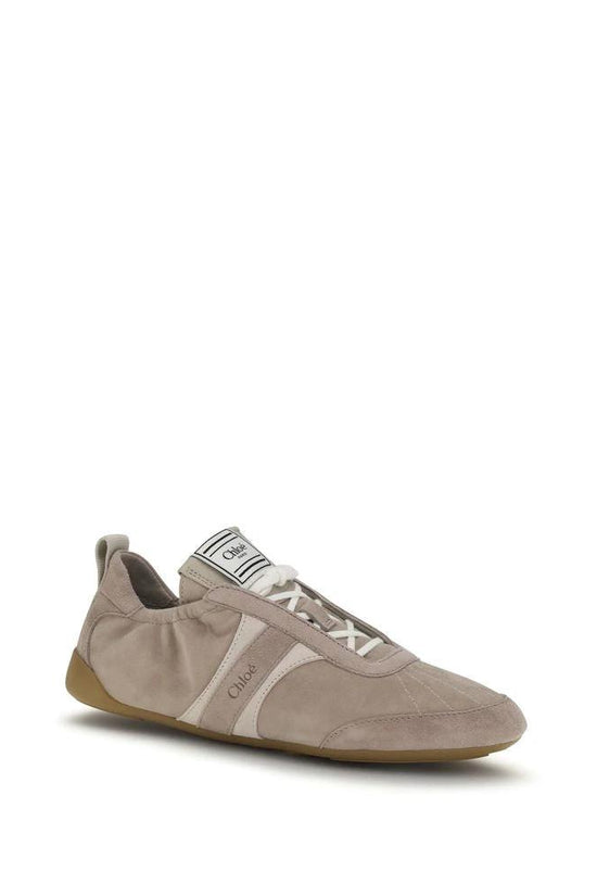 Chloé Beige Calf Leather Bos Taurus Athletic Sneakers by Chloé