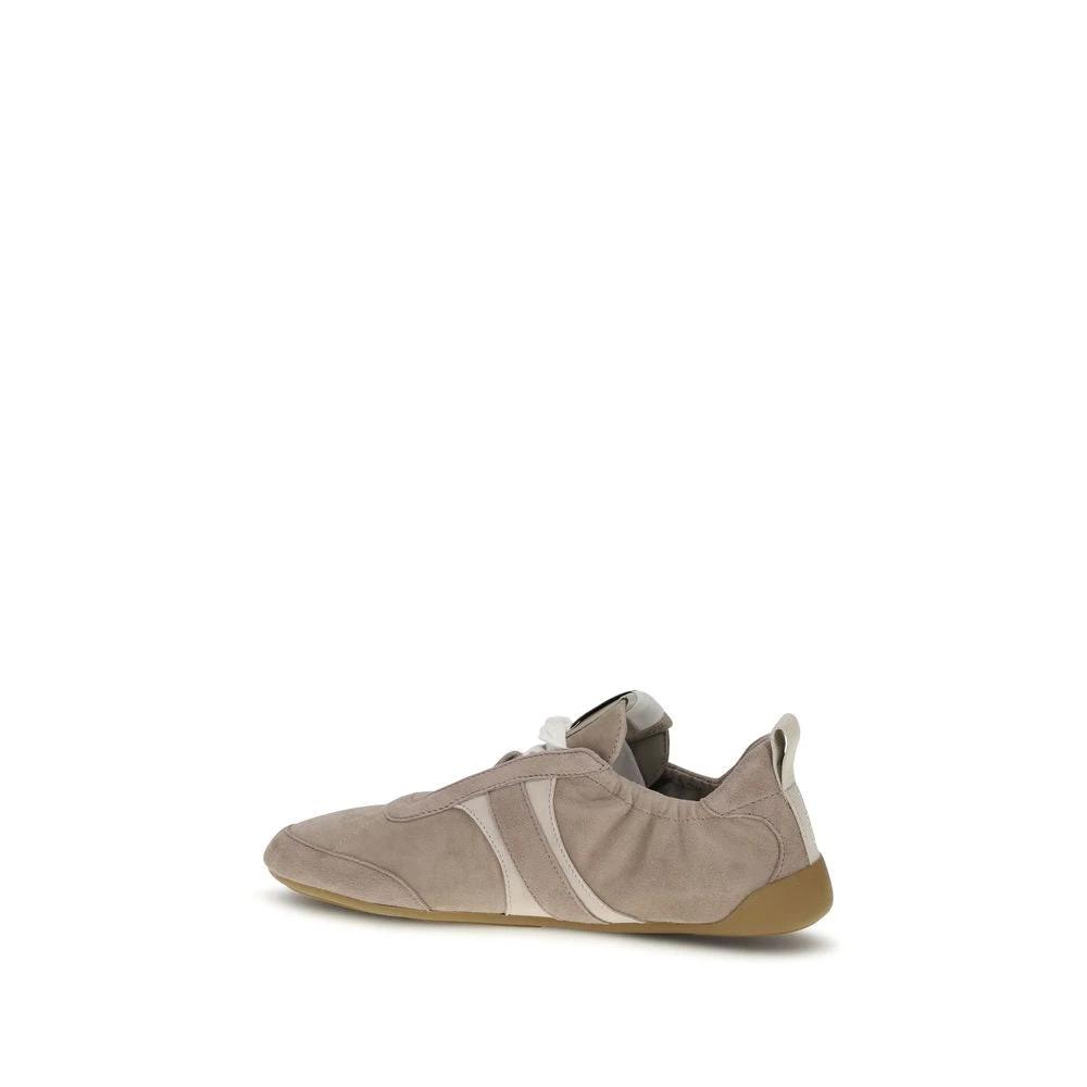 Chloé Beige Calf Leather Bos Taurus Athletic Sneakers by Chloé