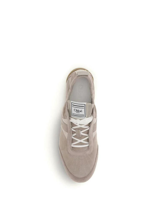 Chloé Beige Calf Leather Bos Taurus Athletic Sneakers by Chloé