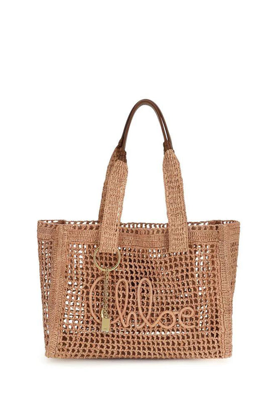 Chloé Beige Raffia Shoulder Bag by Chloé