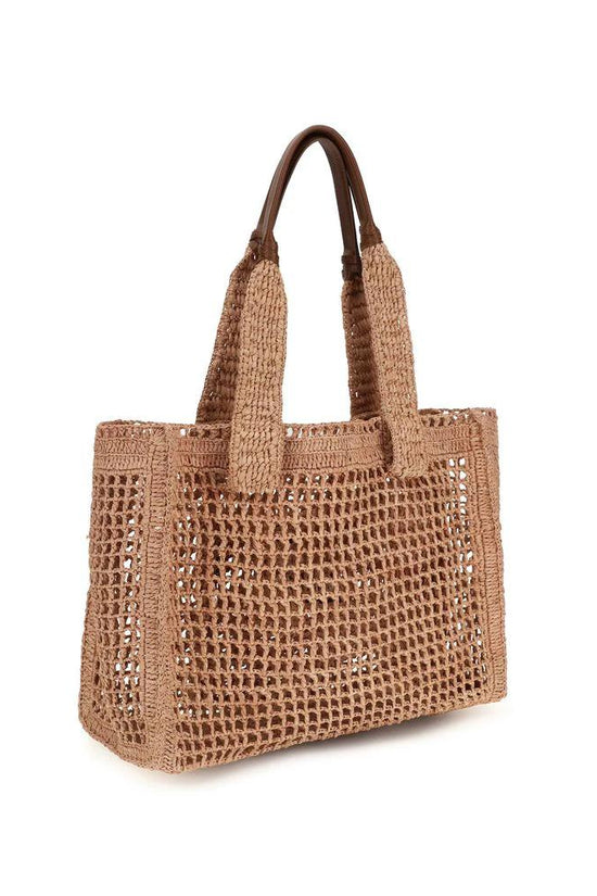 Chloé Beige Raffia Shoulder Bag by Chloé