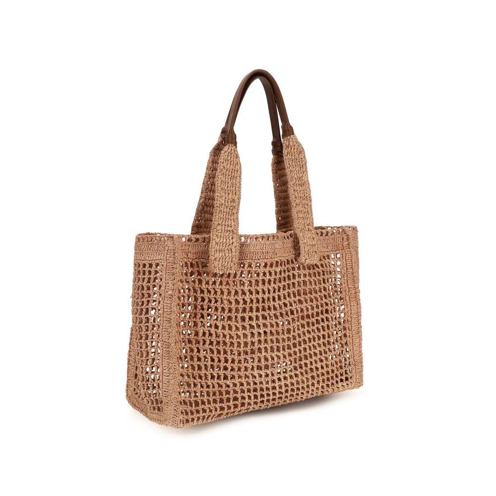 Chloé Beige Raffia Shoulder Bag by Chloé