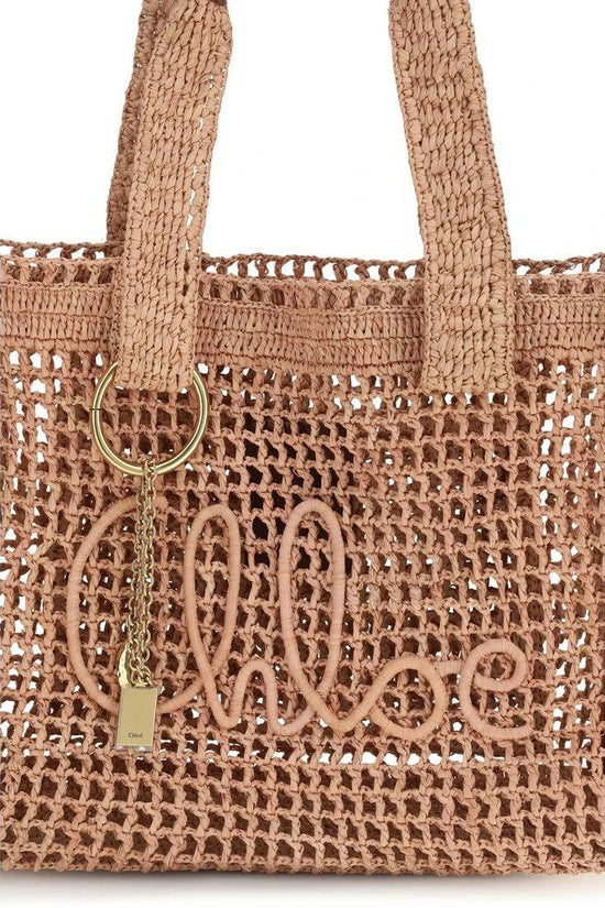 Chloé Beige Raffia Shoulder Bag by Chloé