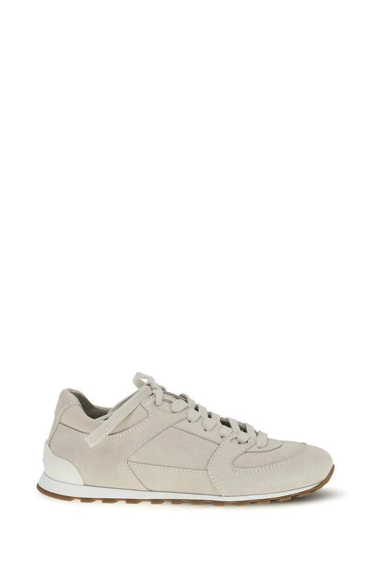 Brunello Cucinelli Cucinelli Beige Calf Leather Bos Taurus Low Top Sneakers by Brunello Cucinelli Cucinelli
