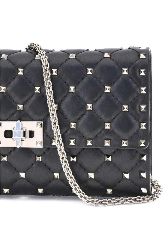 Valentino Garavani Schwarze Lammleder Schultertasche Ovis Aries Aries by Valentino Garavani
