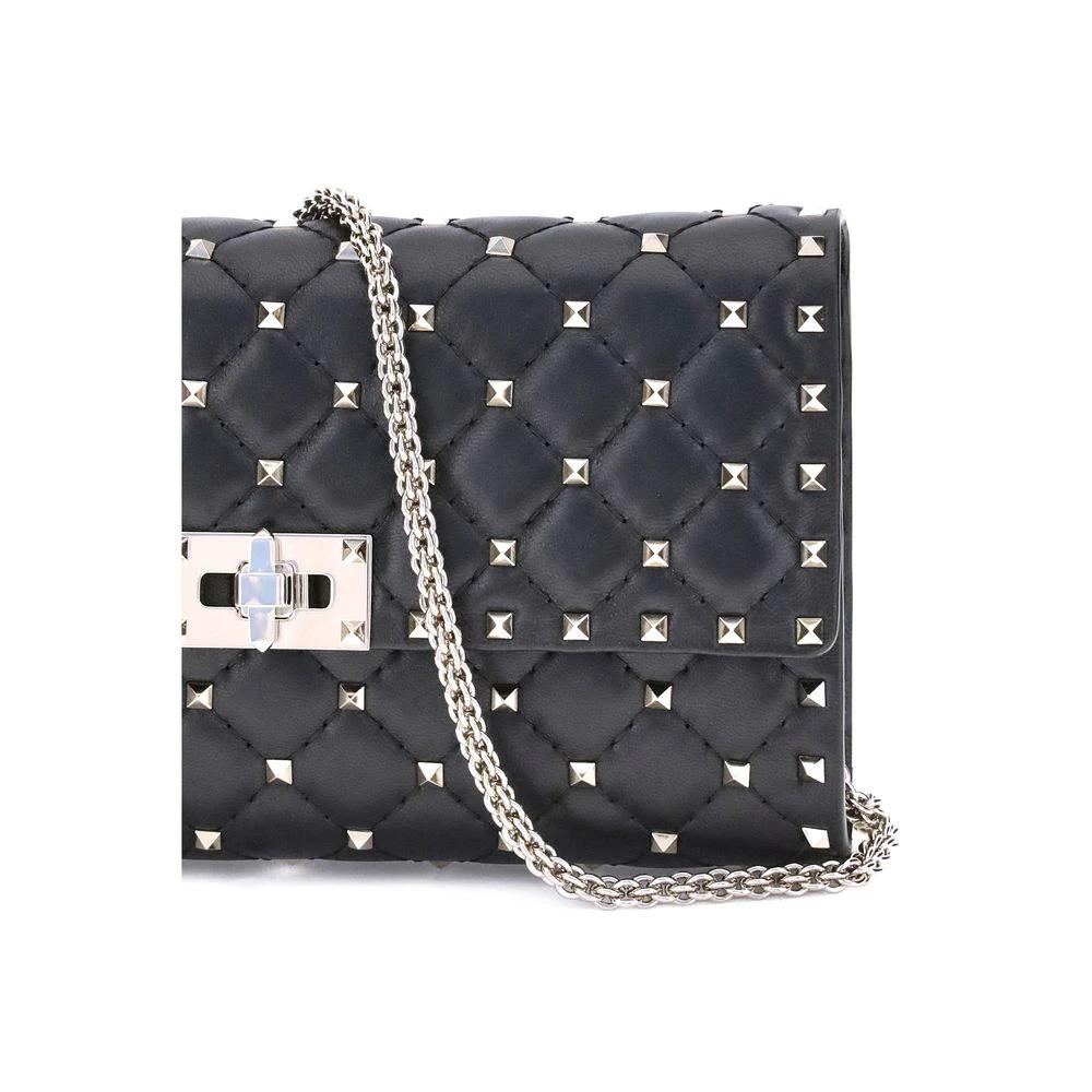 Valentino Garavani Schwarze Lammleder Schultertasche Ovis Aries Aries by Valentino Garavani