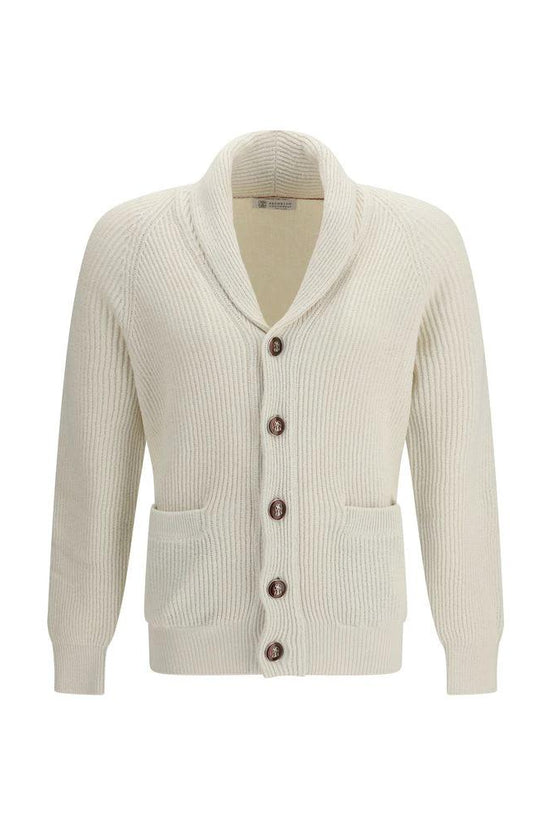 Brunello Cucinelli Cucinelli Beige Cotton Cardigan by Brunello Cucinelli Cucinelli