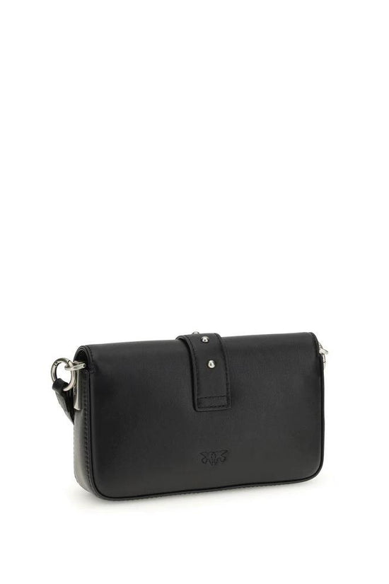 PINKO Schwarze Kalbsleder Bos Taurus Schultertasche by PINKO