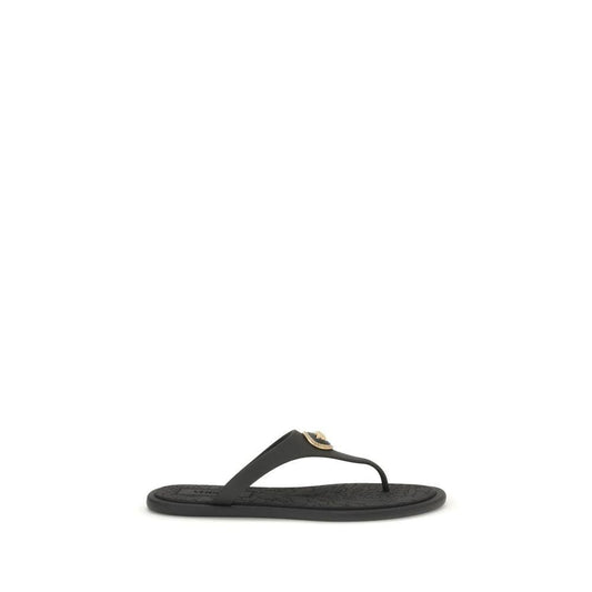 Versace Schwarze Gummi-Flip-Flops by Versace