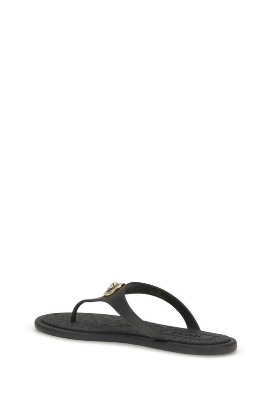 Versace Schwarze Gummi-Flip-Flops by Versace