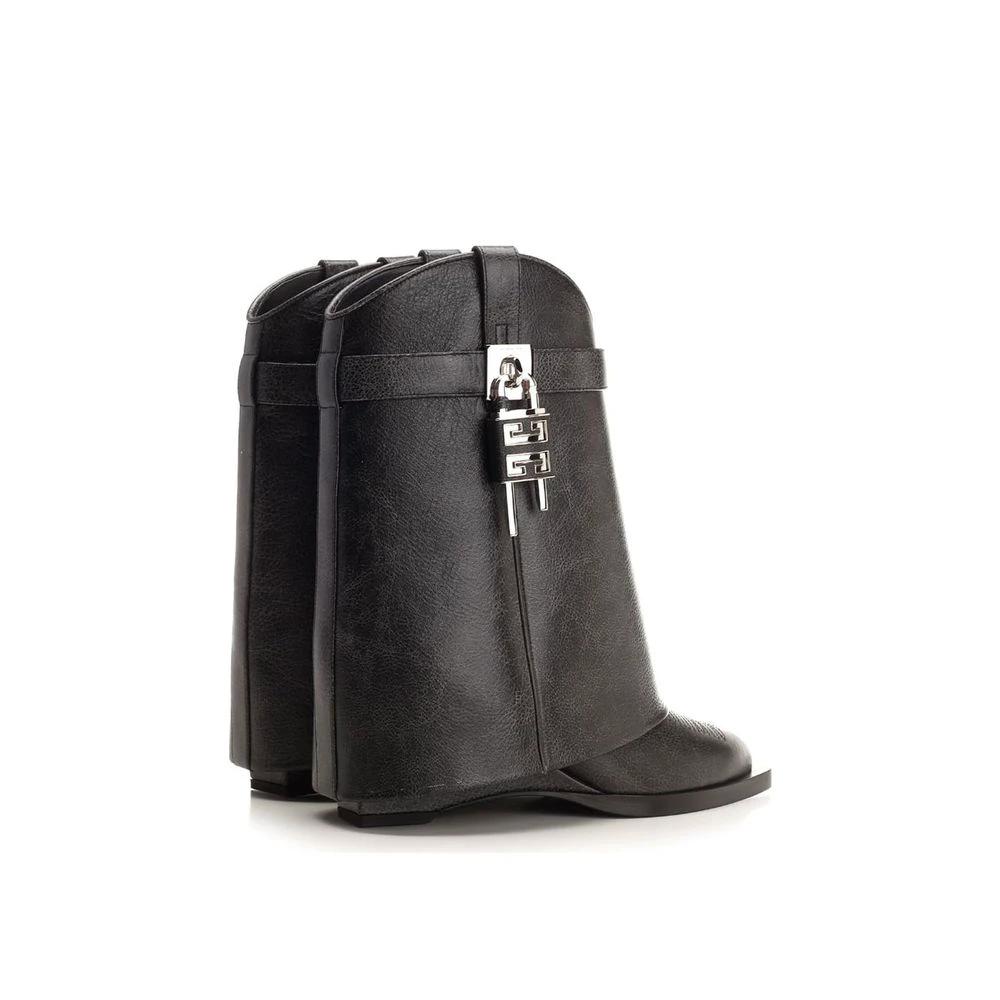 Givenchy Schwarze Leder-Ankle Boots by Givenchy