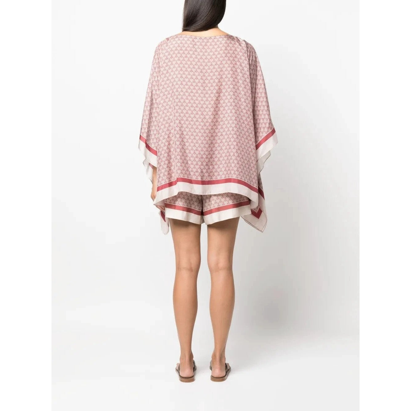 Brunello Cucinelli Rotes Seiden-T-Shirt by Brunello Cucinelli