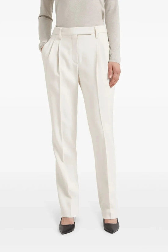 Brunello Cucinelli Beige Viskose Anzughose by Brunello Cucinelli