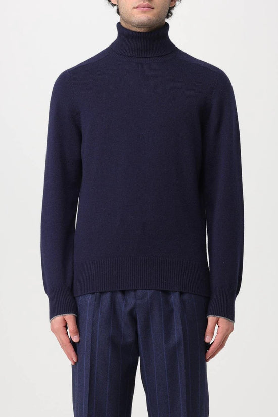 Brunello Cucinelli Blauer Kaschmir-Rollkragenpullover by Brunello Cucinelli