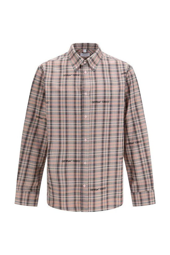 Off-White Mehrfarbiges Hemd aus Baumwolle mit Muster by Off-White