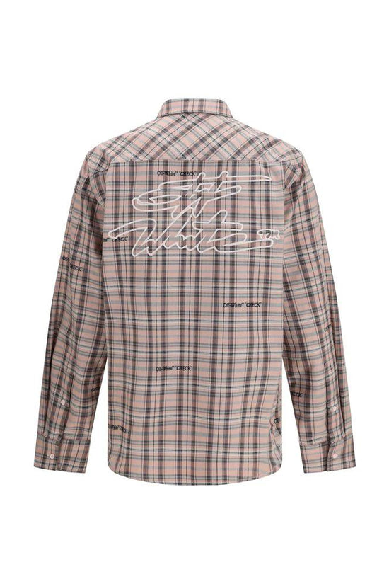 Off-White Mehrfarbiges Hemd aus Baumwolle mit Muster by Off-White