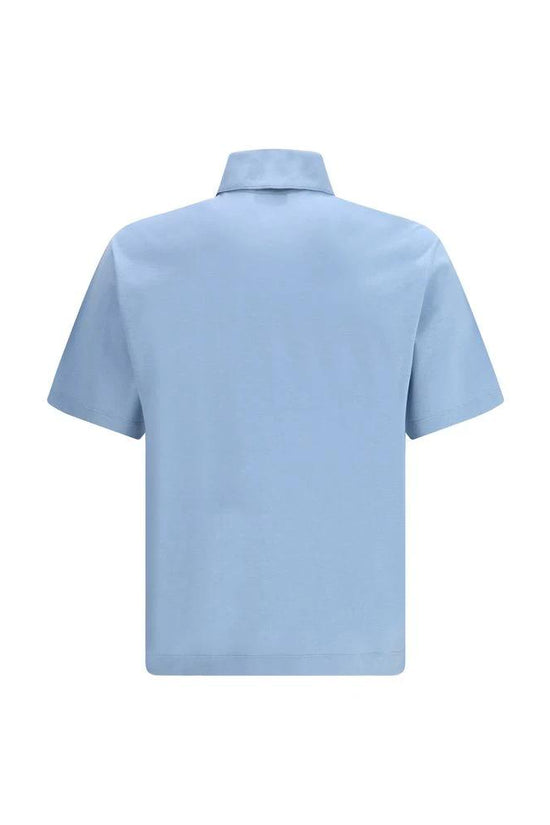 Ferragamo Blaues Baumwoll-Poloshirt by Ferragamo