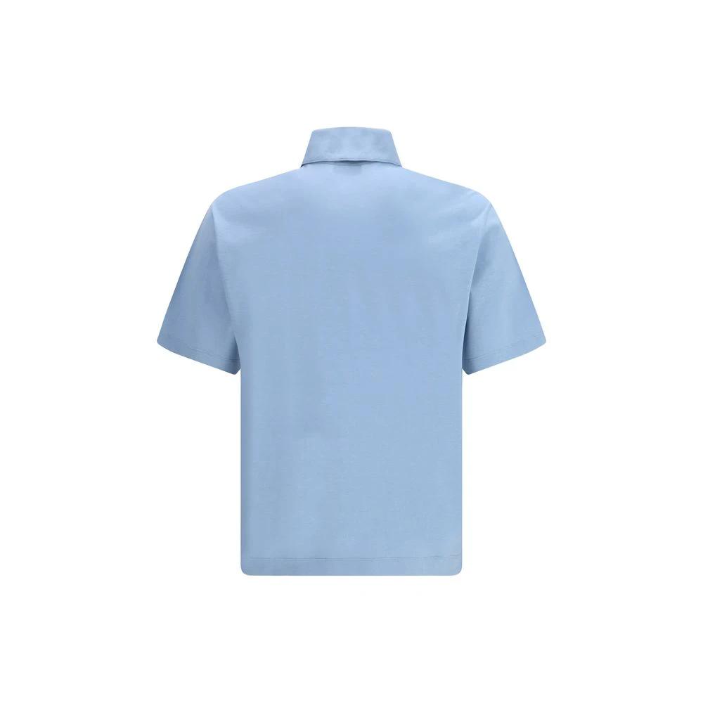 Ferragamo Blaues Baumwoll-Poloshirt by Ferragamo