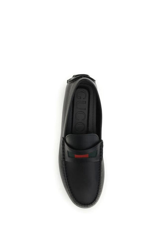 Gucci Schwarze "Bos Taurus" Kalbsleder Loafer zum Hineinschlüpfen by Gucci