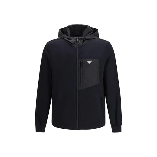 Prada Schwarze Baumwoll-Shell-Jacke by Prada