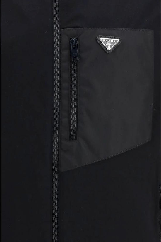 Prada Schwarze Baumwoll-Shell-Jacke by Prada