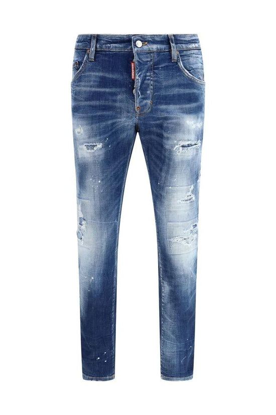Dsquared² Blaue Baumwoll-Jeans im geraden Schnitt by Dsquared²