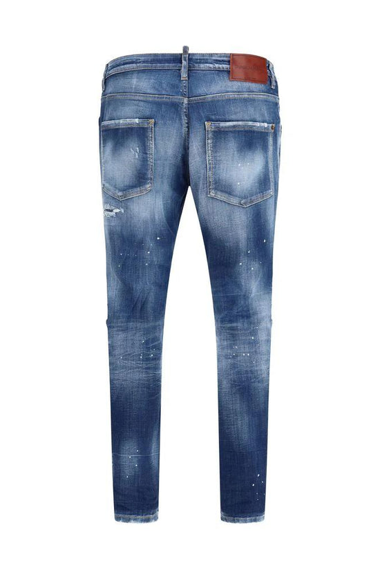 Dsquared² Blaue Baumwoll-Jeans im geraden Schnitt by Dsquared²