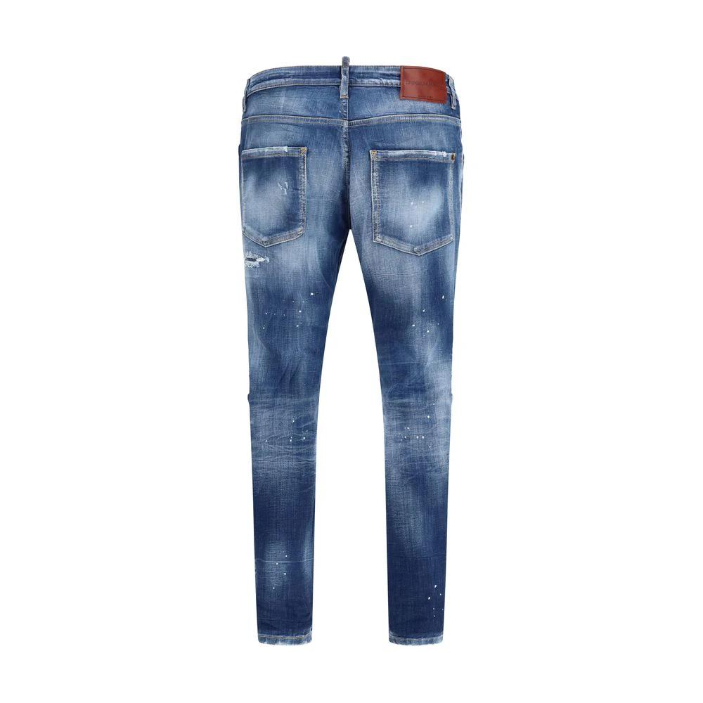Dsquared² Blaue Baumwoll-Jeans im geraden Schnitt by Dsquared²