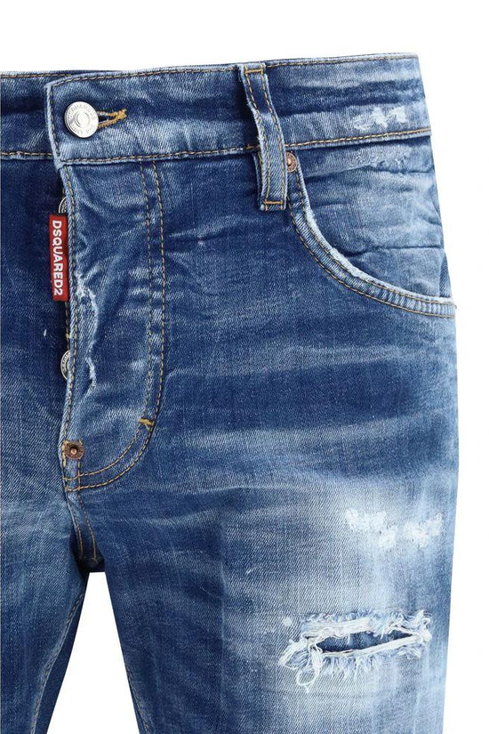 Dsquared² Blaue Baumwoll-Jeans im geraden Schnitt by Dsquared²