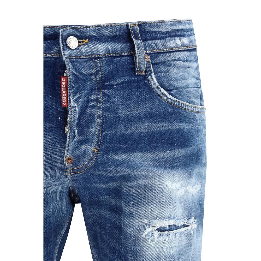 Dsquared² Blaue Baumwoll-Jeans im geraden Schnitt by Dsquared²