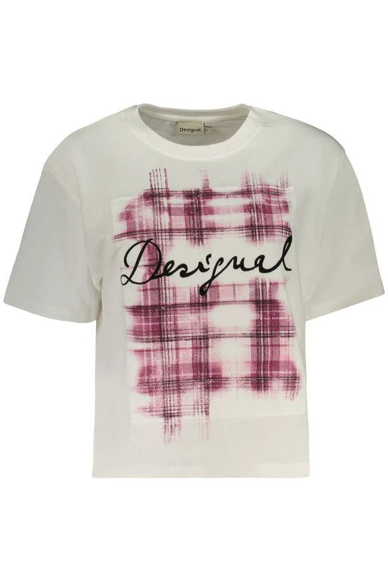 Desigual Bianco Baumwoll-T-Shirt für Damen by Desigual