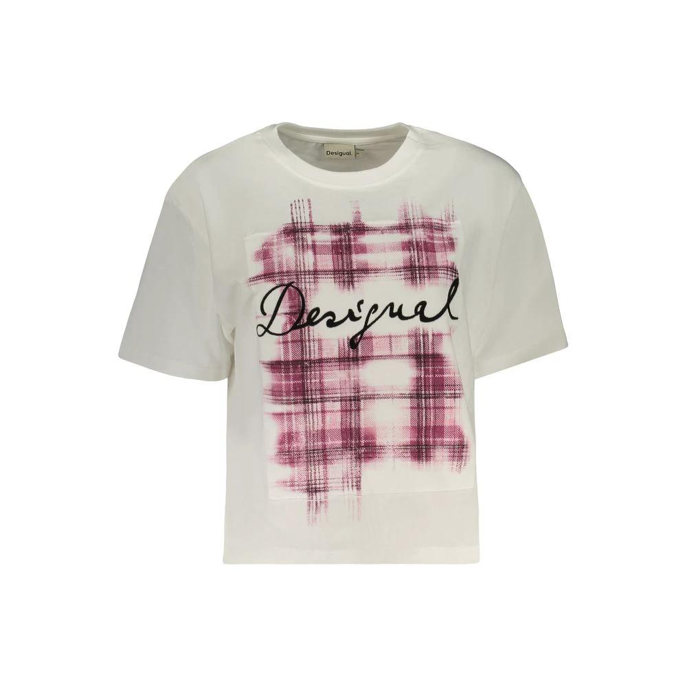 Desigual Bianco Baumwoll-T-Shirt für Damen by Desigual