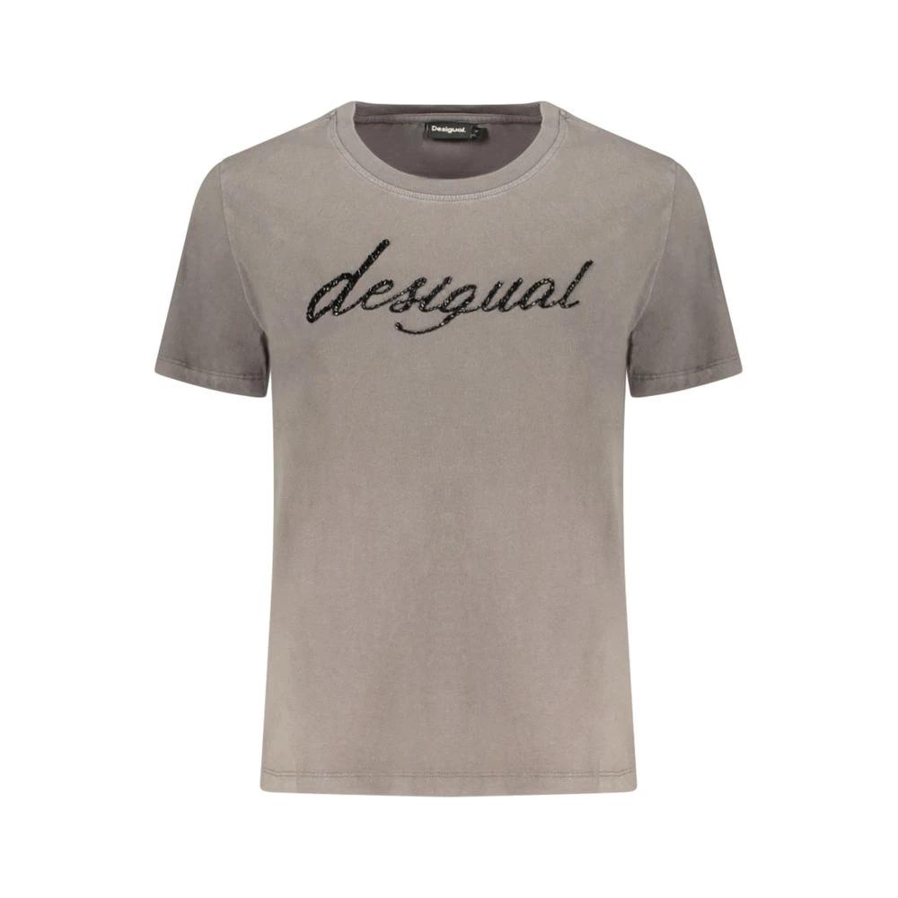 Desigual Grigio Baumwoll-T-Shirt für Damen by Desigual