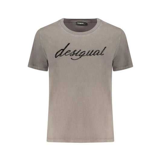 Desigual Grigio Baumwoll-T-Shirt für Damen by Desigual