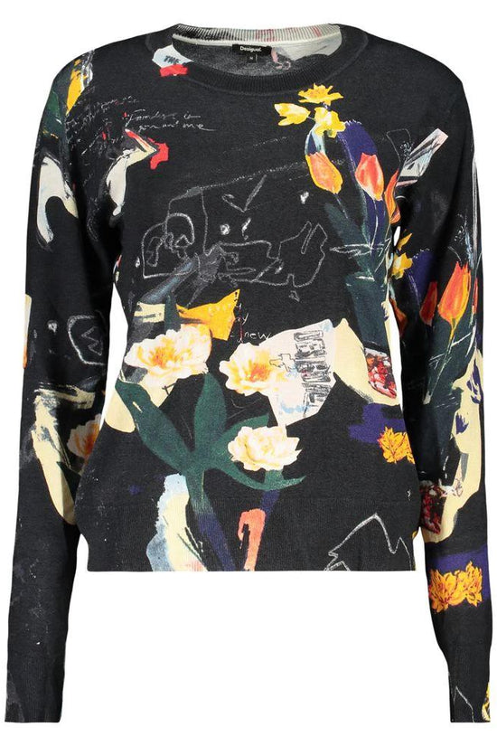 Desigual Schwarzer Damenpullover aus Viskose by Desigual